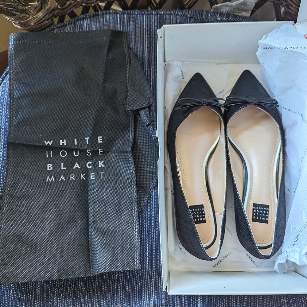 WHBM Jenn Black Flats
